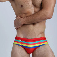 Brand Mature Mens Korte Nylon Gestreepte Badpakken Badmode Bikini