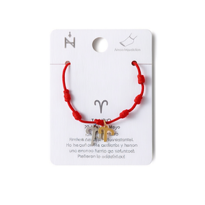 Bracelet de cheville Aries Seven Star en cordon rouge avec breloque du zodiaque pour femme, bijoux tendance - Product Image 2