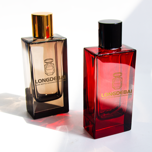 High End Custom Color Crimp Square Perfume <b>Spray</b> <b>Bottle</b> 60ml 80ml 100ml <b>Empty</b> Polished Glass Perfume <b>Bottle</b> With Magnetic Cap - Product Image 2