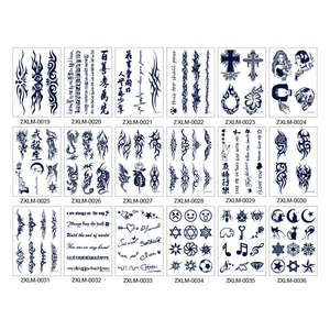 Personnalisé adulte <span class=keywords><strong>homme</strong></span> femme petite fleur étanche caractère chinois formes géométriques <span class=keywords><strong>image</strong></span> semi-permanent jus <span class=keywords><strong>tatouage</strong></span> autocollants - Product Image 2