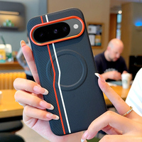 Casing Anti Benturan Kulit PU Matte Magnetik Mewah untuk Google Pixel 11 10 Pro XL / 11 10 Pro / 11 10, Mendukung Pengisian Daya Nirkabel