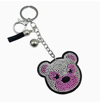 Pendentif Papillon Scintillant Bleu Lac avec Strass et Pompons, Ornement Suspendu de Haute Qualité, Porte-clés Best-seller