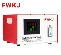 Régulateur de tension automatique (AVR) monophasé SVC en cuivre rouge 3k avec écran LCD 50Hz