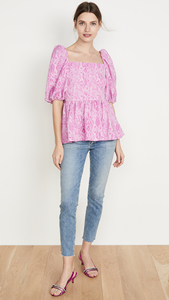 Offre Spéciale d'été à manches courtes imprimé peau de serpent rose personnalisé manches bouffantes dames <span class=keywords><strong>chemisier</strong></span> - Product Image 5