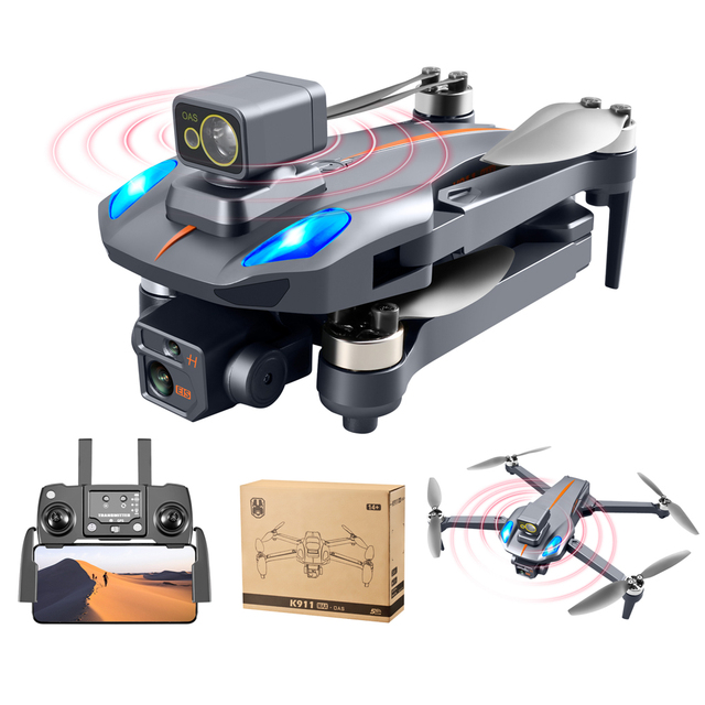 K911 MAX GPS RC Helicopter 8K Dual HD Camera FPV 1.2Km Brushless Motor Foldable Quadcopter with LED Lights and App Control