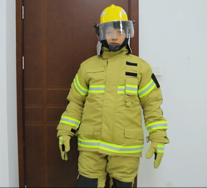 개인 화재 보호 장비 난연 분할 스타일 화재 의류 보호 세트 도매 Nomex 소방관 세트 - Product Image 6