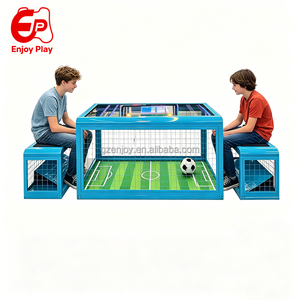 Venta al por mayor de futbolín de mesa para 2 jugadores, máquina de juego de futbolín para niños, segura, sin esquinas afiladas, para cine, restaurante, parque. - Product Image 1