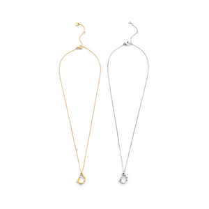 Collana con Ciondolo Diamante Angelina 6mm in Acciaio Inossidabile Color Oro e Argento, Gioielli Minimalisti da Donna per Uso Quotidiano - Product Image 4