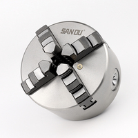 Mandrin de tour auto-centrant en acier SANOU K12-250 Series à 4 mors, 250 mm, mors standard/separés/3 trous avant, mandrin à spirale 0,05 mm