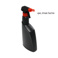 Bouteille de pulvérisateur de jardin PP rechargeable Bouteille de pulvérisation d'eau en plastique pour pulvérisateur à gâchette noire