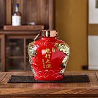 Jingdezhen fait à la main Dragon Art bouteille en céramique bouteille de vin Relief bouteille de vin en porcelaine avec bouchon d'étanchéité