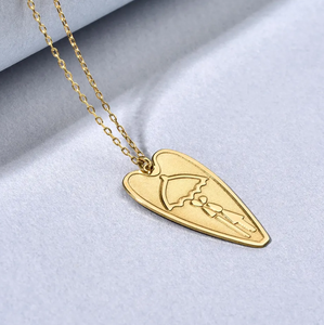 Collar con Colgante de Corazón de Paraguas para Parejas, Chapado en Oro de 18K, Colgante de Amor de Acero Inoxidable para tu Amor - Product Image 4