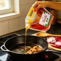 Pochettes souples à bec verseur de grande capacité, qualité alimentaire, anti-fuite, imprimées sur mesure par gravure, recyclables, pour huile de palme et huiles comestibles