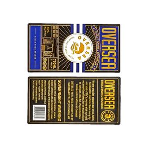 Fiesta DE BODA privada de lujo logotipo personalizado impresión Negro <span class=keywords><strong>Azul</strong></span> hoja de oro textura <span class=keywords><strong>etiqueta</strong></span> vino whisky cerveza <span class=keywords><strong>etiqueta</strong></span> - Product Image 3