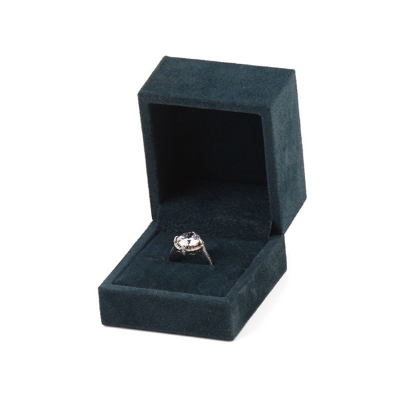 Boîte à bagues bleu foncé