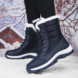 Chaussures d'hiver imperméables pour femmes, rembourrées en coton, résistantes au froid, antidérapantes, chaudes, fourrées, bottes de neige pour femmes - Product Image 6