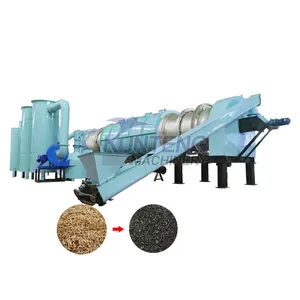A carbonização completa da máquina do carvão vegetal produz o esterco da vaca para a lama do carvão vegetal à máquina do carvão vegetal