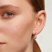 Gemnel Hot Aale Boucles d'oreilles en plaqué or 14K avec zircon cubique blanc pour femmes