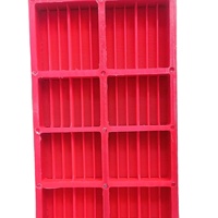 Panneau de protection anti-colmatage en PU rouge pour l'exploitation minière |   Maille de protection modulaire en polyuréthane |   Usine de confiance de la liste Fortune 500