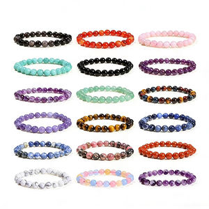 Bracciale Artigianale Minimalista con Cristalli Misti Naturali Eco-Friendly, Gioiello da Polso con Perline a Singolo Giro, Vendita Calda - Product Image 2