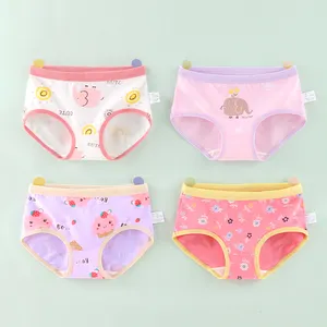 Wholesale Custom Children's Underwear Organic Cotton Panties Briefs Boxers Breathable Animal Pattern