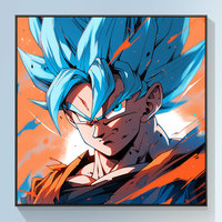 Peinture acrylique par numéros, paysage de jardin, dessin sur toile, bricolage, images de Dragon Ball par numéros pour kits adultes, cadeau d'art, décoration de la maison