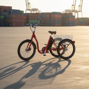 Vélo cargo électrique d'entrepôt UE, tricycle familial néerlandais à 3 roues, 250W, moteur sans balais, cadre en acier, Lastenrad, vélo cargo - Product Image 2