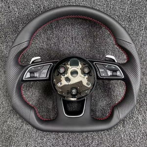 Volant de voiture en cuir lisse perforé pour <span class=keywords><strong>Audi</strong></span> A3 A4 A5 A6L A8 Q5 Q7 Q8 TT B9 au <span class=keywords><strong>prix</strong></span> de gros - Product Image 1