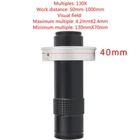 Objectif zoom à monture C à grossissement réglable 100X 130X 180X 200X 300X 360X pour caméra vidéo industrielle HDMl VGA USB