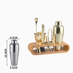 <span class=keywords><strong>2025</strong></span> New cao cấp Cocktail Shaker <span class=keywords><strong>Set</strong></span> tre đứng 10-mảnh thanh thép không gỉ công cụ kit bao gồm JIGGER Lọc 550ml Công suất - Product Image 3