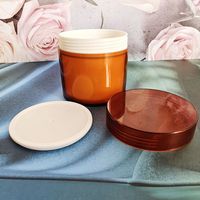 Pot vide en plastique PET double couche 50g/100g avec bouchon à vis, sérigraphié sur mesure, vente en gros, pour crème démaquillante