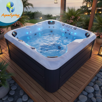 Maßgefertigte Massage-Spa-Wannen mit Bluetooth für 7 Personen, Balboa Smart Hot Tub, Jacuzzi, Outdoor-Spa, Whirlpool-Badewanne für Gartenpartys