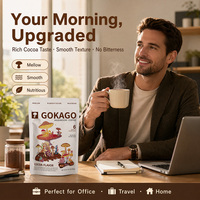 Poudre de café instantané aux champignons avec Crinière de lion et Chaga pour la concentration, l'énergie et les performances cognitives - Vente en gros Saveur Cacao