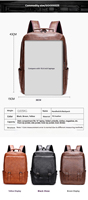 Sac à dos décontracté grande capacité personnalisé pour étudiants, sac de voyage étanche pour ordinateur portable, en PU, unisexe, avec fermeture éclair, vente en gros
