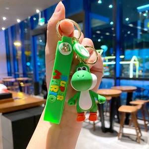 Venta al por mayor de alta calidad <span class=keywords><strong>Super</strong></span> Bros Mario dibujos animados Mario lindo burbuja dragón Mario muñeca coche encanto accesorios llaveros - Product Image 4