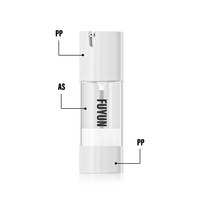 Flacon cosmétique de luxe 50 ml avec pulvérisateur sans air plaqué or blanc pour masque facial, sérum et shampoing