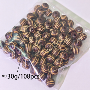 ลูกปัดไม้ทรงกลมสำหรับบูชาพระพุทธเจ้า เหมาะสำหรับทำสร้อยคอและกำไล DIY 1 ชิ้น 30 กรัม มีเสน่ห์และทันสมัย - Product Image 5