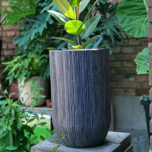Résine plastique épaisse extérieur intérieur jardin arbre planteur carré imiter ciment <span class=keywords><strong>grès</strong></span> grands Pots de fleurs fabricant à vendre - Product Image 2