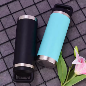 กระติกน้ำสแตนเลส เก็บความร้อน/เย็นได้นาน 6-12 ชั่วโมง ผนังสองชั้นสุญญากาศ ป้องกันการรั่วซึม ดีไซน์หูจับ สำหรับเป็นของขวัญ - Product Image 4