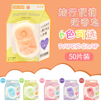 POP SOAP Lembaran Sabun Sekali Pakai Portabel untuk Perjalanan, Serpihan Sabun Kertas untuk Cuci Tangan, Sabun Pembersih untuk Berkemah di Luar Ruangan