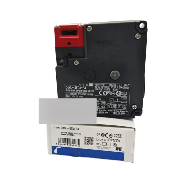 D4NL-4EDA-B4 guard lock safety door switch 2NC1NO solenoid release key type PLC