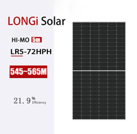 Panneau solaire monocristallin demi-cellule Longi Hi-MO 5m LR5-72HPH 545~565M M10 avec wafer dopé au gallium pour centrales électriques
