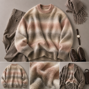 Quiet Luxury Mens Mock Neck Sweater Vintage <strong>Slouchy</strong> Wool Blend Pullover Minimalist Winter Basic Knit <strong>Jumper</strong> Apparel <strong>Jumper</strong> Top - Product Image 4