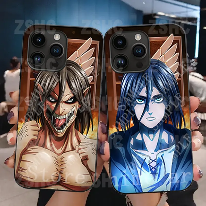 Anime Titan Eren 3D merceksi telefon kılıfı Manga 3D hareket telefon kapak şok geçirmez