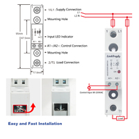 Module de relais statique TRA23A10 10A SSR AC, entrée/sortie 170-250VAC, relais de contrôle de tension AC intelligent 24V-280VAC