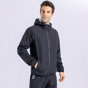 Traje de sauna de talla grande para parejas, ropa deportiva con cremallera, cárdigan con capucha, traje deportivo para correr, fitness, pérdida de grasa. - Product Image 4
