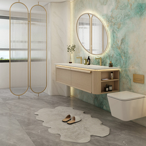 Juego Completo de Muebles de Baño de Lujo con Luz con Sensor, Mueble Doble para Baño con Espejo para Hotel y Apartamento - Product Image 2