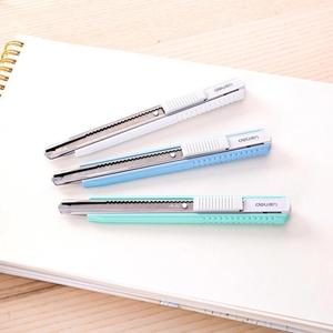 Cuchillo Multiusos Deli 2086 con Hoja de Acero Inoxidable en Colores Blanco, Azul y Verde, Fácil de Cortar, Duradero, para Uso en Oficina - Product Image 4