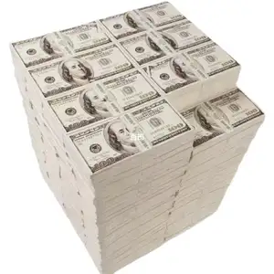 100 buah/set tumpukan terlihat asli 100 Inggris Amerika Serikat 100 dolar kualitas tinggi properti uang