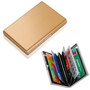 Porta Tarjetas con Logotipo Personalizado |   Estuche para Tarjetas de Visita de Cuero con Bloqueo de Señalización RFID de Acero Inoxidable |   Regalos Corporativos Promocionales al por Mayor - Product Image 3